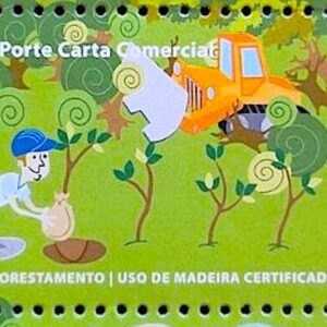 C 3196 Selo Rio + 20 Reflorestamento Madeira Patrola Chapeu 2012