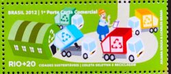 C 3205 Selo Rio + 20 Coleta Seletiva Reciclagem Caminhao Lixo Chapeu 2012