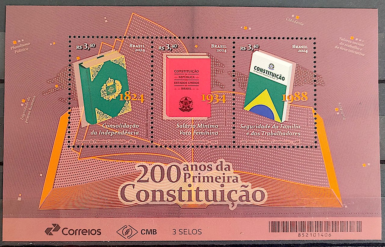 B 238 Bloco 200 Anos Primeira Constituicao Direito Livro Literatura Bandeira 2024