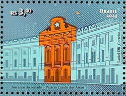 C 4145 Selo 200 Anos Senado Federal Brasilia 2024 Conde dos Arcos