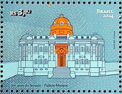 C 4146 Selo 200 Anos Senado Federal Brasilia 2024 Palacio Monroe