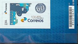 SI 17 Selo Institucional 135 Anos Museu Correios Carro Rondon Olho de Boi 2024 Codigo de Barras