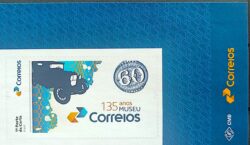 SI 17 Selo Institucional 135 Anos Museu Correios Carro Rondon Olho de Boi 2024 Vinheta Correios