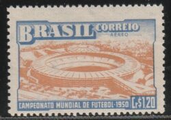 A 75 Selo Aereo Campeonato Mundial de Futebol Estadio Maracana 1950