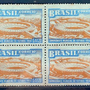 A 75 Selo Aereo Campeonato Mundial de Futebol Estadio Maracana 1950 Quadra 1