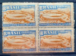 A 75 Selo Aereo Campeonato Mundial de Futebol Estadio Maracana 1950 Quadra 2