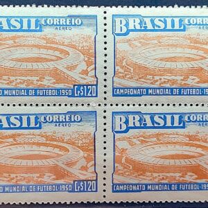 A 75 Selo Aereo Campeonato Mundial de Futebol Estadio Maracana 1950 Quadra 3