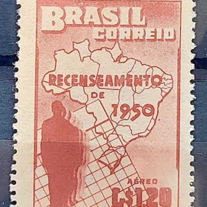 A 77 Selo Aereo Recenceamento Geral do Brasil Mapa Geografia 1950 1