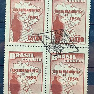 A 77 Selo Aereo Recenceamento Geral do Brasil Mapa Geografia 1950 Quadra CBC DF 2