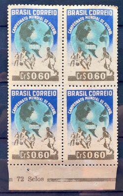 C 253 Selo Campeonato Mundial de Futebol Mapa 1950 Quadra 1