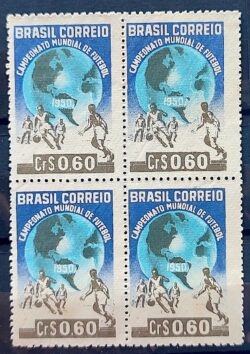 C 253 Selo Campeonato Mundial de Futebol Mapa 1950 Quadra 6