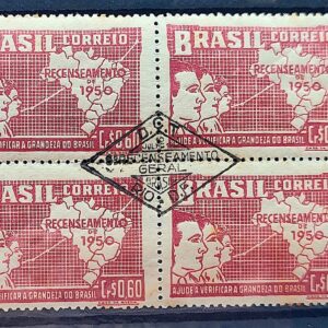 C 254 Selo Recenseamento Geral do Brasil Geografia Mapa 1950 Quadra CBC DF 1