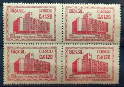 C 260 Selo Edificio dos Correios Pernambuco Servico Postal 1951 Quadra 1