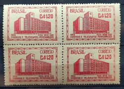 C 260 Selo Edificio dos Correios Pernambuco Servico Postal 1951 Quadra 2