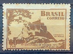 C 269 Selo Centenario de Vitoria ES Convento da Penha Religiao 1951 2
