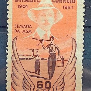 C 270 Selo Prova de Dirigibilidade Santos Dumont Aviao Aviacao 1951 3