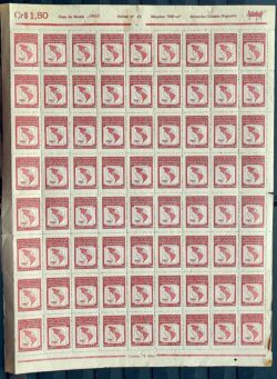 C 276 Selo 5 Conferencia Organizacao Internacional do Trabalho OIT Mapa Economia 1952 Folha