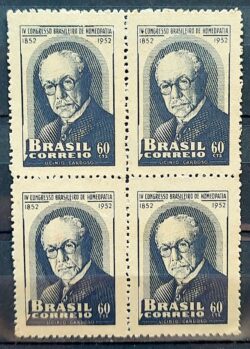 C 277 Selo 4 Congressoo Brasileiro de Homeopatia Licinio Cardoso Saude 1952 Quadra