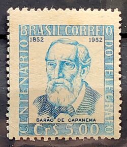 C 279 Selo Centenario do Telegrafo Eletrico Barao de Capanema Comunicacao 1952