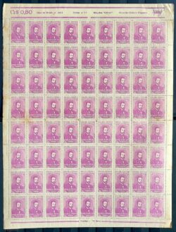 C 283 Selo Centenario de Teresina Piaui 1952 Folha