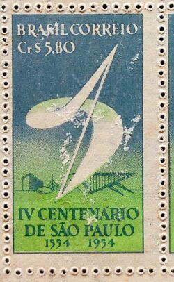 C 295 Selo 4 Centenario de Sao Paulo 1953 1