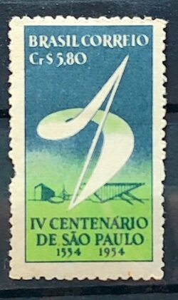 C 295 Selo 4 Centenario de Sao Paulo 1953