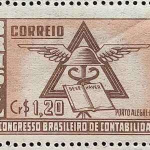 C 296 Selo Congresso de Contabilidade Porto Alegre Economia 1953