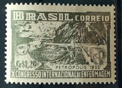 C 301 Selo Congresso Internacional de Enfermagem Petropolis Saude 1953
