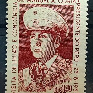 C 306 Selo Presidente do Peru General Manuel Odria Militar 1953