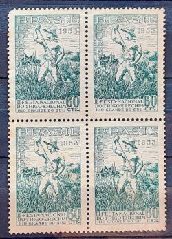C 322 Selo Festa Nacional do Trigo Erechim 1953 Quadra