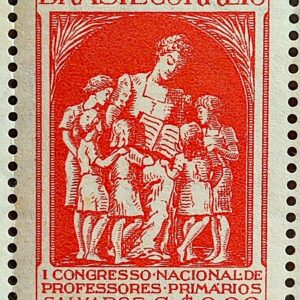 C 324 Selo Congresso Nacional de Professores Primarios Educacao Salvador Bahia 1953