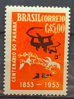 C 326 Selo Centenario do Parana Cafe Bebida 1953