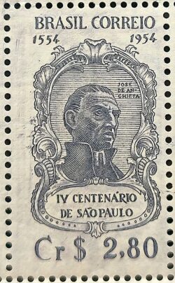 C 330 Selo 4 Centenario de Sao Paulo Jose de Anchieta Religiao 1954