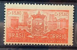 C 332 Selo 4 Centenario de Sao Paulo 1954