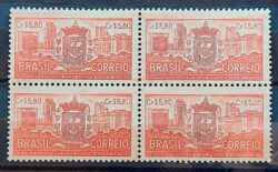 C 332 Selo 4 Centenario de Sao Paulo 1954 Quadra