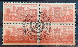 C 332 Selo 4 Centenario de Sao Paulo 1954 Quadra CBC SP 2