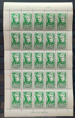 C 341 Selo Centenario Apolonia Pinto Atriz Arte Teatro 1954 Folha 3