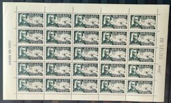 C 347 Selo Benjamin Constant Educacao Cego Braille 1954 Folha 1