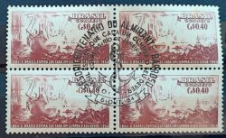 C 348 Selo Sesquicentenario Almirante Barroso Riachuelo Navio Militar 1954 Quadra CBC RJ 1