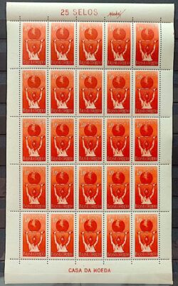 C 353 Selo Campeonato Mundial de Basquete Mapa 1954 Folha