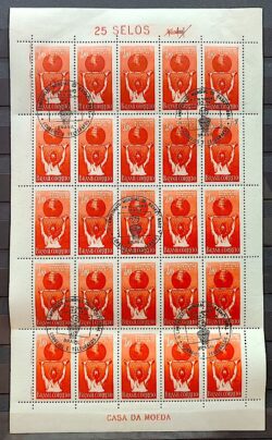 C 353 Selo Campeonato Mundial de Basquete Mapa 1954 Folha CBC RJ MH