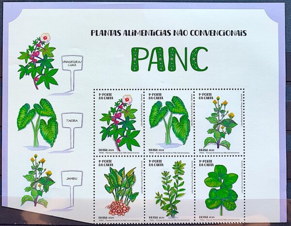 C 4148 Selo Plantas Alimenticias PANC Gastronomia 2024 Vinheta PANC