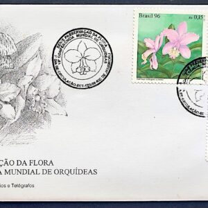 Envelope FDC 683 1996 Orquideas Flora CBC RJ