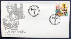 Envelope FDC 684 1996 Nossa Senhora da Salette Religiao CBC PR 1