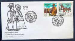 Envelope FDC 686 1996 Trajes Tipicos Vaqueiro e Baiana UPAEP CBC BA 1