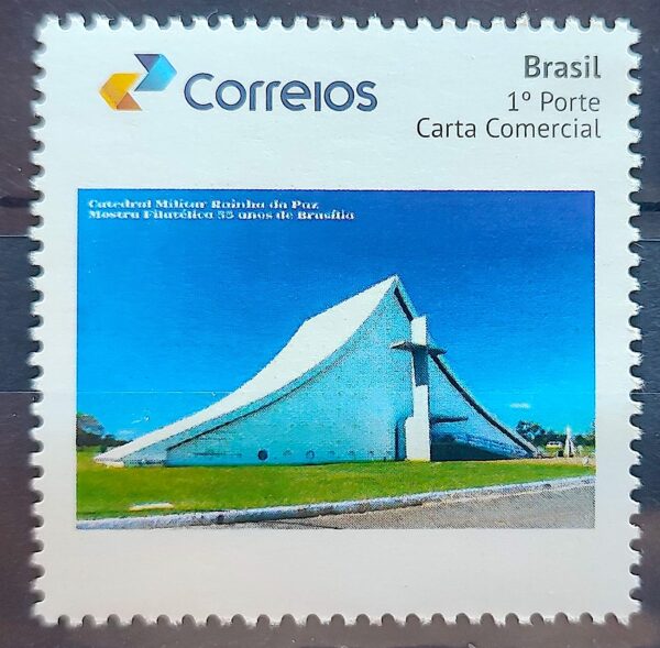 PB 15 Selo Personalizado Igreja Catedral Militar Rainha da Paz Religiao Brasilia 2015