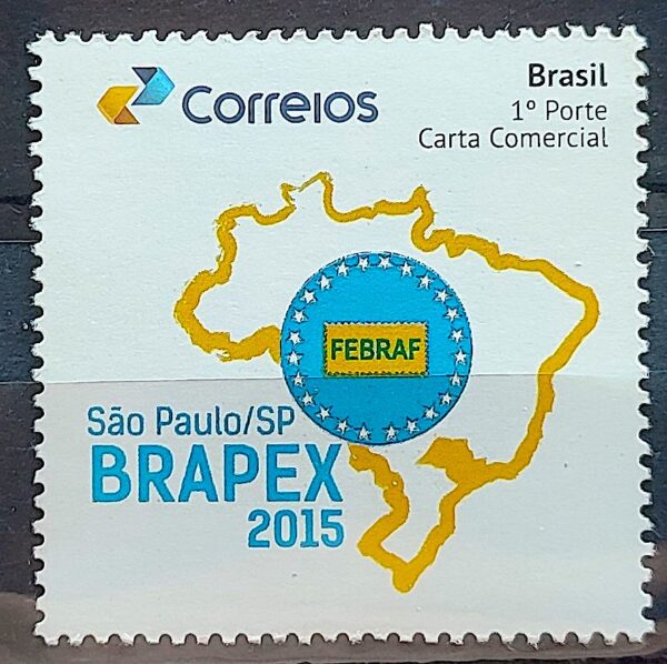 PB 16 Selo Personalizado Brapex Mapa Logo Gomado 2015