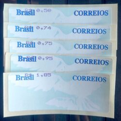 SE 30 a 34 Selo Etiqueta Automato Pomba Branca 2004 2