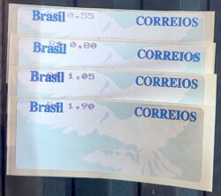 SE 35 a 38 Selo Etiqueta Automato Pomba Branca 2004