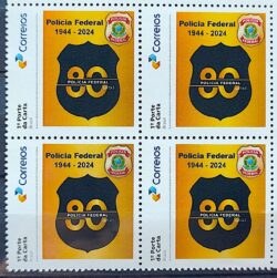 SI 21 Selo Institucional 80 Anos Policia Federal Militar 2024 Quadra